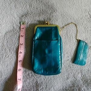 Teal micro purse
